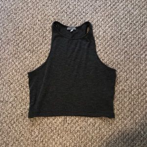 Gray Halter Crop Top